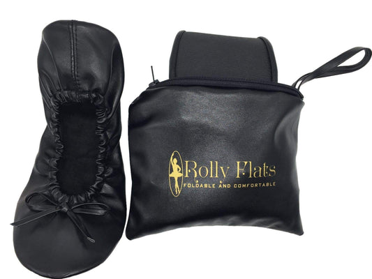 Women Foldable Flat Slipper Shoe-Black