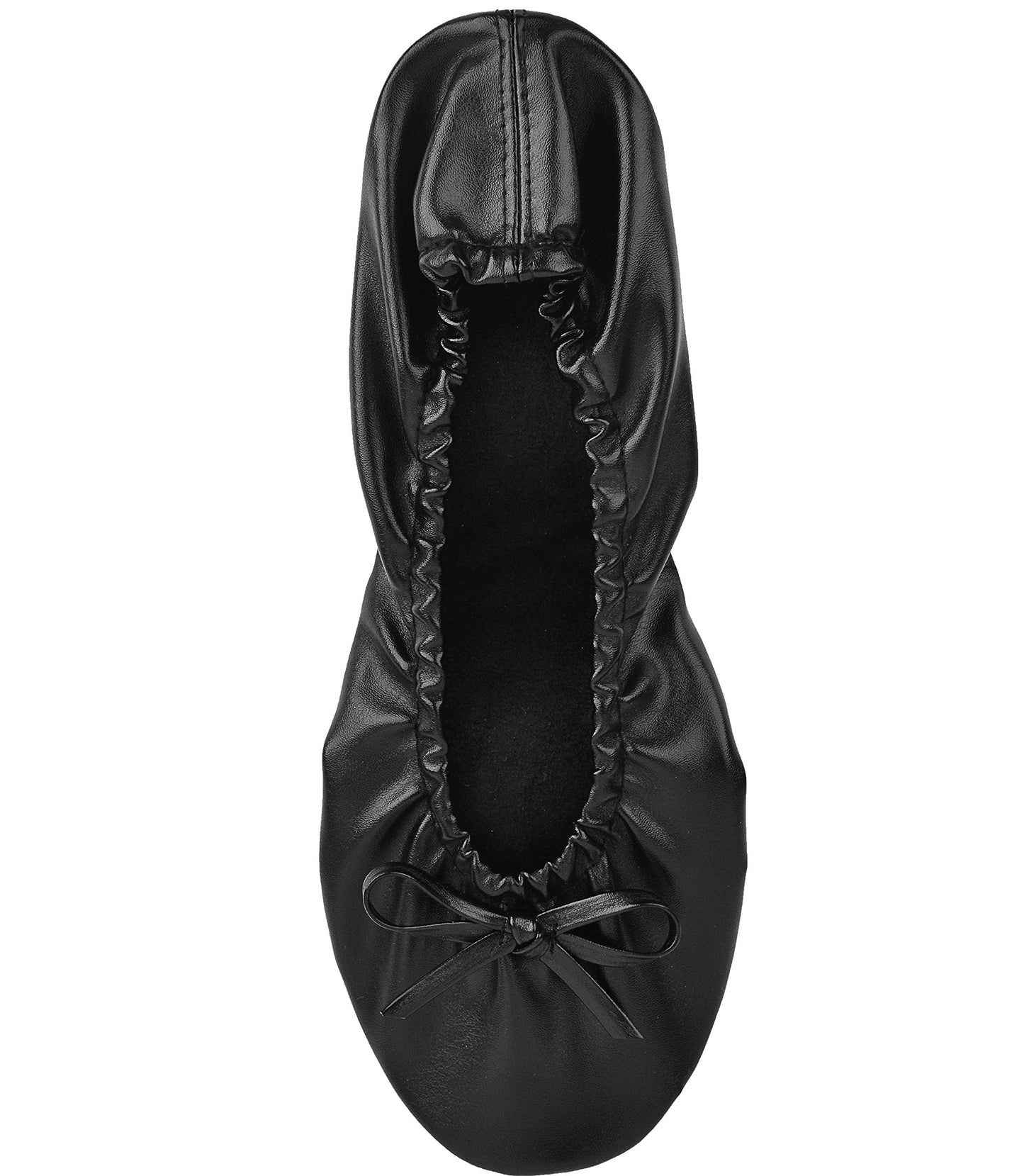 Women Foldable Flat Slipper Shoe-Black
