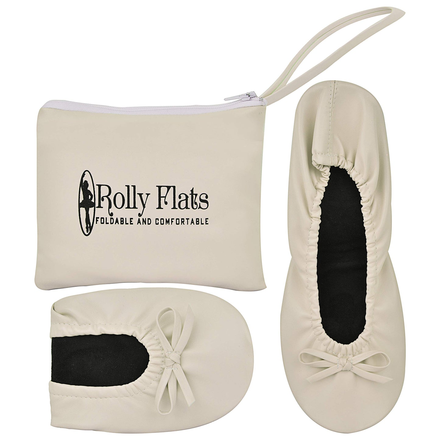 Women Foldable Flat Slipper Shoe-Pearl White