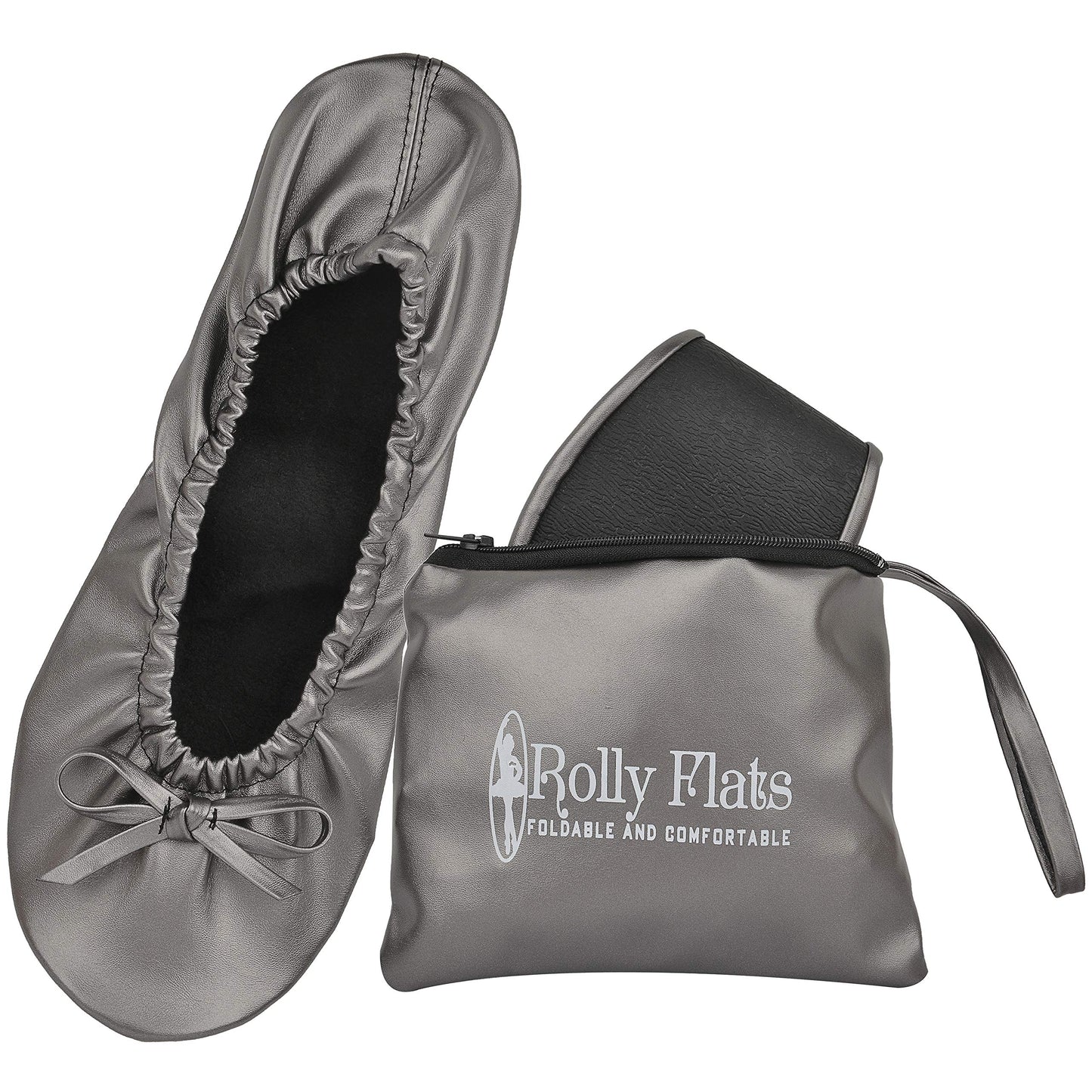 Women Foldable Flat Slipper Shoe-Space Grey