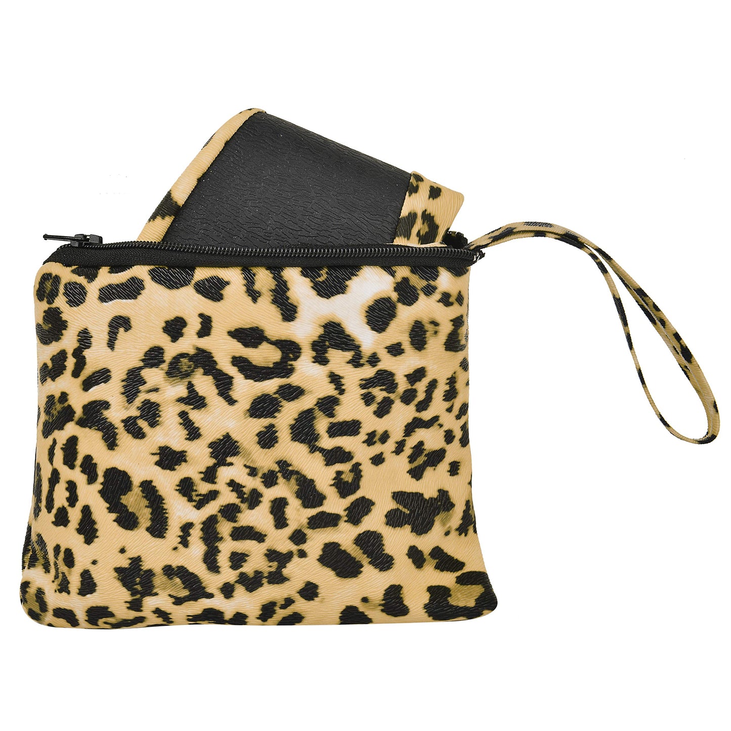 Women Foldable Flat Slipper Shoe-Yellow Leopard