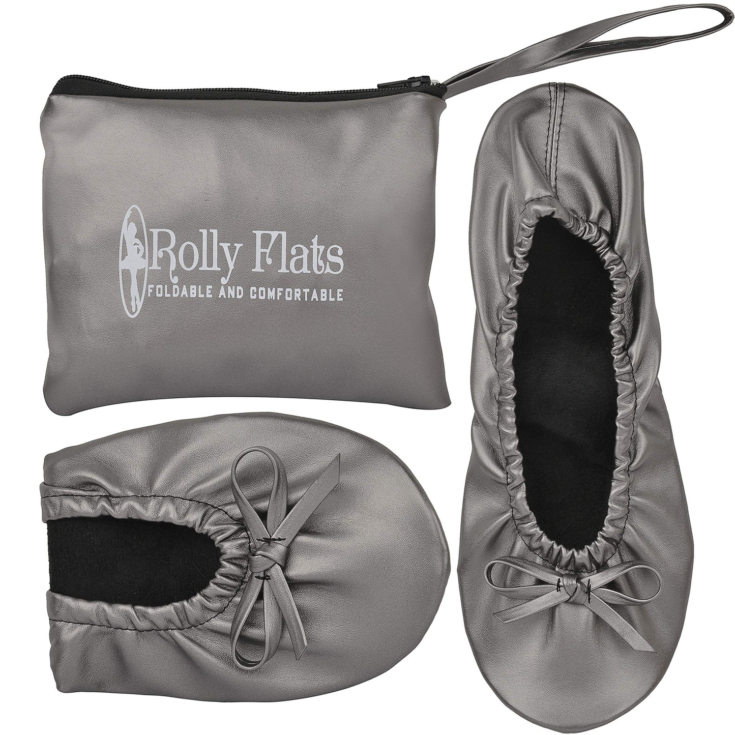 Women Foldable Flat Slipper Shoe-Space Grey